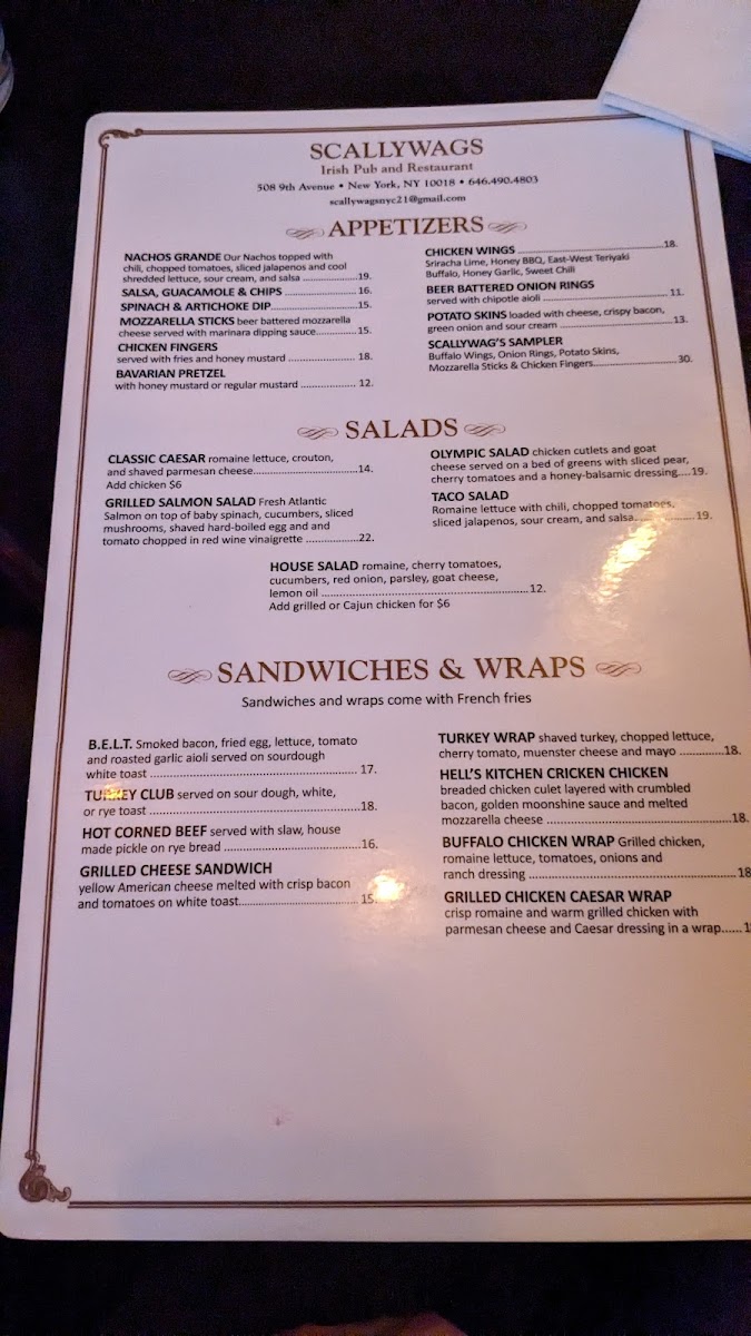 Scallywag's Menu - Image 3